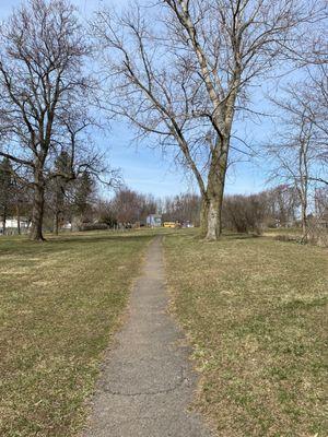 Path leading to the park from the Erie Canal.