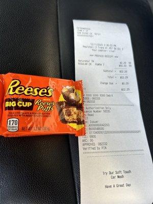 Receipt and item