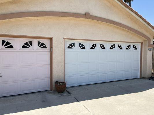 Large door replaced to match small door..  Only need to get it painted now..