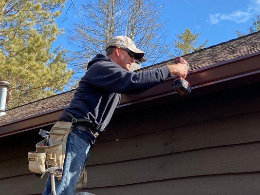 Installing new gutters and gutter guard