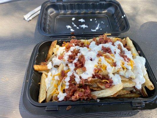 Bacon cheddar and ranch fries