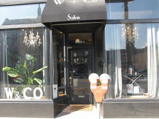 W+Co Salon in Evanston on Chicago Ave., one block away from Main Street.