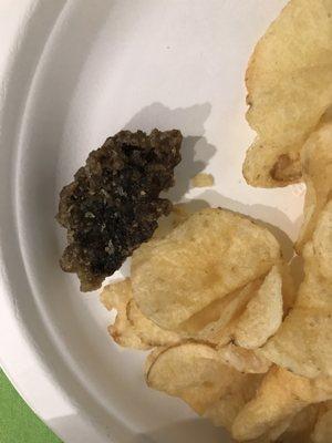 Black object found in chip bag