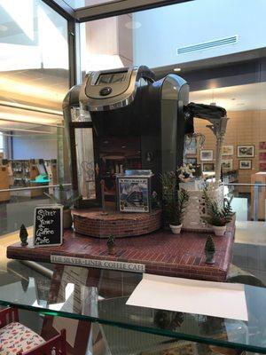 Coffee diorama made from a Keurig machine