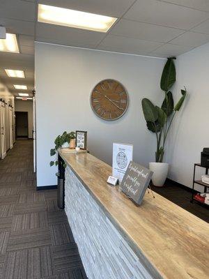 Front desk area