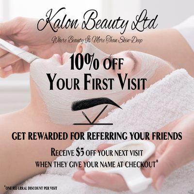 New Client Special and Referral Discount