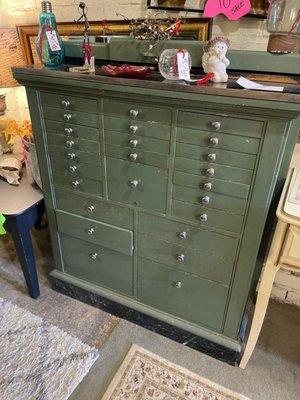 Gorgeous green storage cabinet