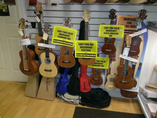 Lots of Ukes in stock