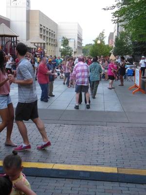 Dancing is basically a requirement at the Friday Night Concert Series!