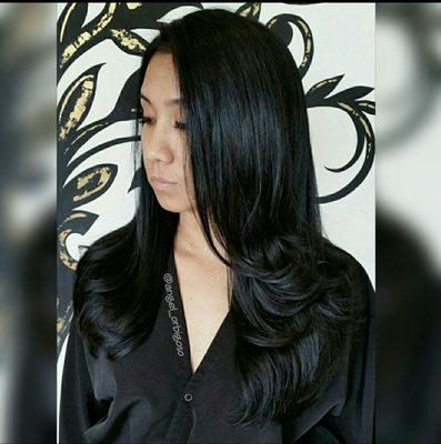 Going back to your natural hair color brings out your natural beauty. Haircut and color by "angel_orbigoso".