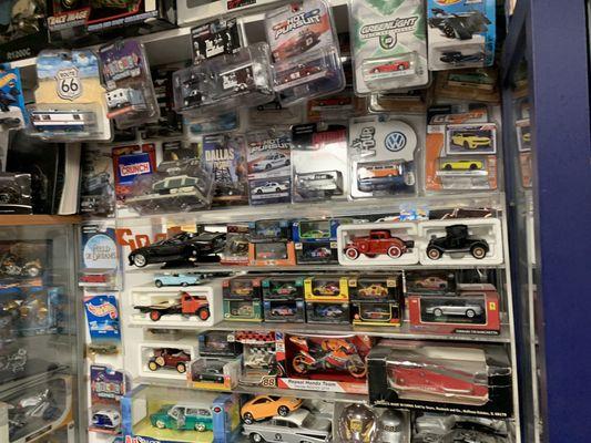 His collection of the toys cars