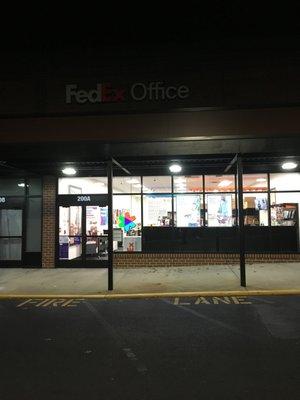 Night view--as you can see, the store is very well illuminated.