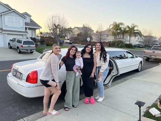 Our limo for the night! Baby not included