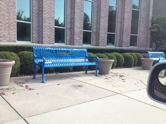 One of the Tigers bench.