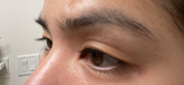 Lash lift, or lack there of. Taken minutes after the appointment