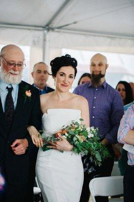 Wedding makeup at The Portland Company, 2016.