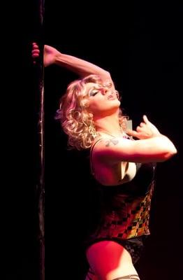 Charity Kase taking her drag routine to the pole.