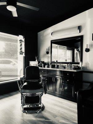 Updated barber station with a classic feel