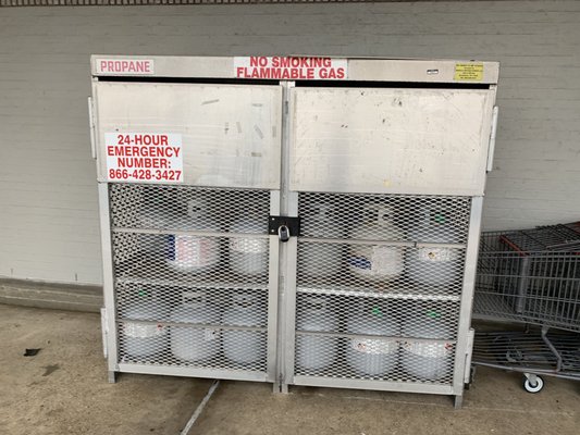 Propane cage outdoor