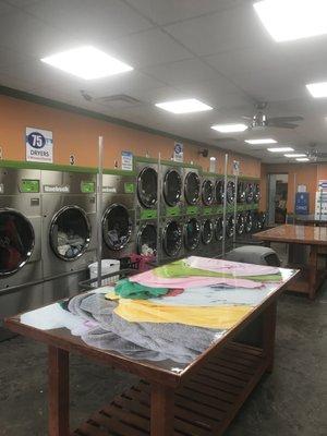 Inside of the laundromat