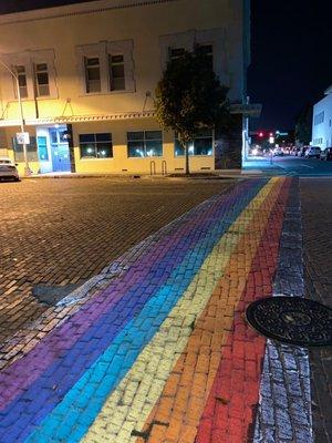 Rainbow sidewalk