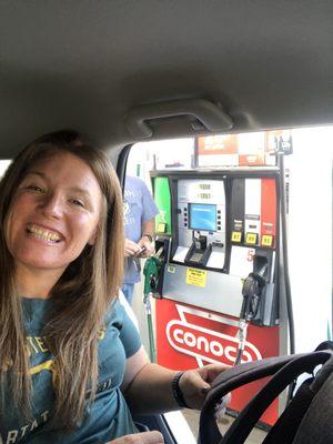 Getting gas before returning rental car at the Bozeman airport. Closest gas station to airport.