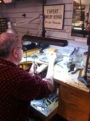 Leo, our goldsmith, hard at work