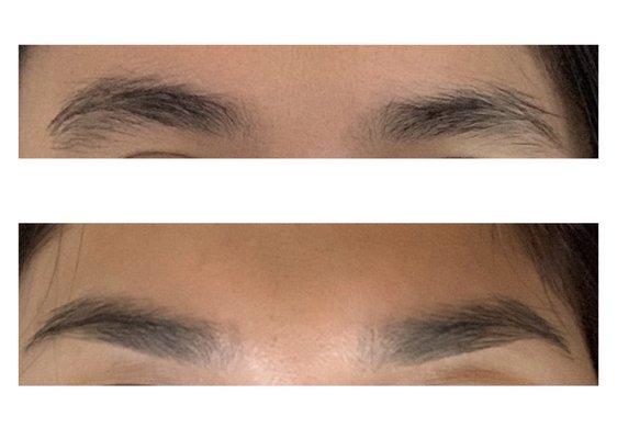 Before and After - Brow Wax by Morgan