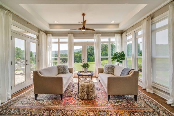 Stunning sun room we shot in Waleska, GA