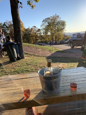 Wine on a sunny fall day - perfect!!