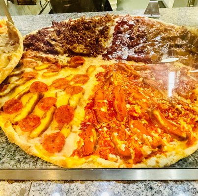 Different types of pizza