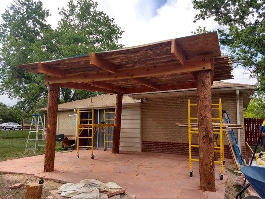 Pergola and patio