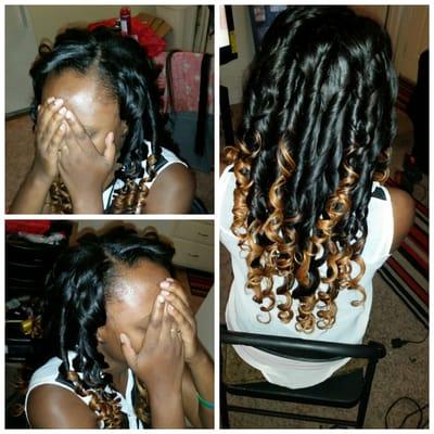 Sew in with signature wand curls