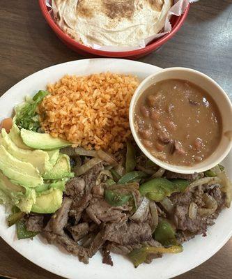 Beef Fajita plate