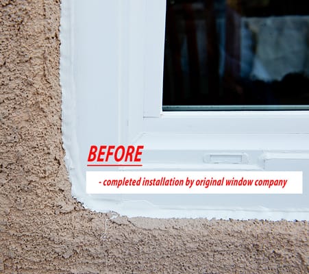 We were unhappy with the finish work performed on our new vinyl windows installed by a leading Abq replacement window company.