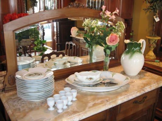 A myriad of decor Items including porcelain & art glass.