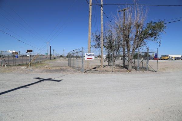 Entrance to the El Paso terminal. Take a right off of N. Americas Ave. just pass the bank.