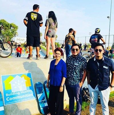 VP Juan and Ambassador Fernando at Skate Park Grand Opening