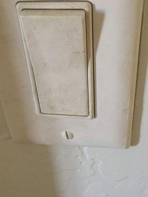 filth on all light switches, yet stated professionally cleaned