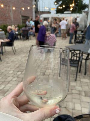 Adorable outdoor area for Friday wine tastings