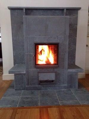 Retrofit open fireplace to Harmaja