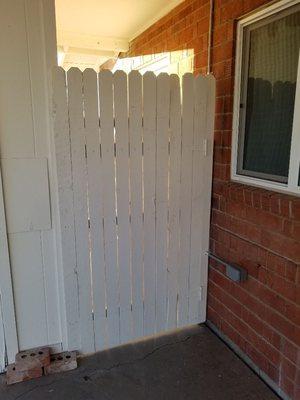 Custom gate installed.