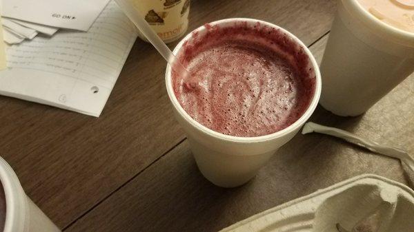 Enjoyed a nice blueberry pineapple orange banana smoothie