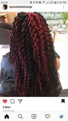 Love my hair! Crochet braids with a mix of colors, done by Nicole.