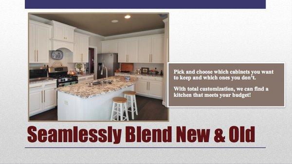 Customize your kitchen.  New cabinets? Reface?  A little bit of both?