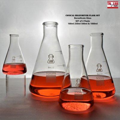 TN LAB Glassware Conical Flask Family