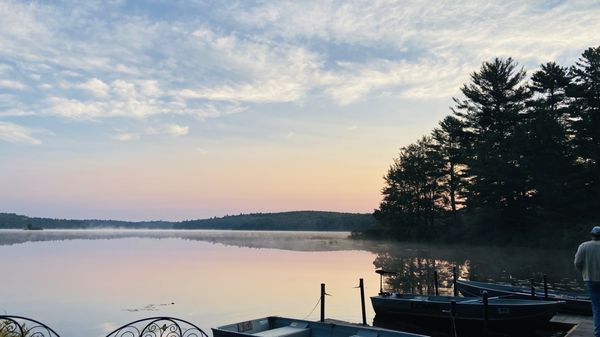 Morning sunrise at the lake