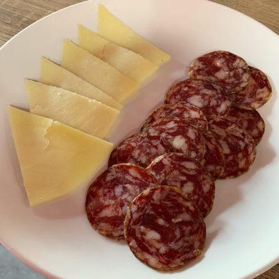 Manchego cheese and Iberian sausage board