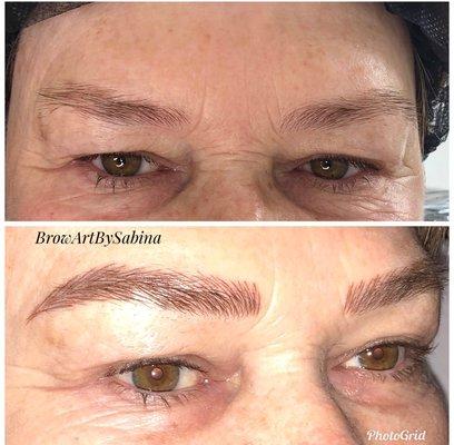 Microblading by our aesthetician Sabina