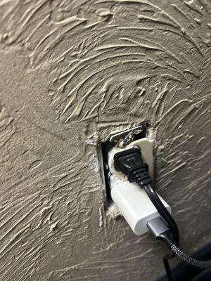 Exposed outlet